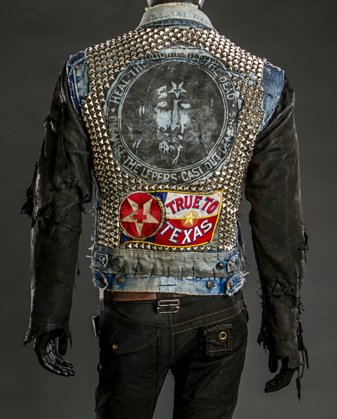 Texas Hell Upcycled Denim Jacket - junkerdesigns