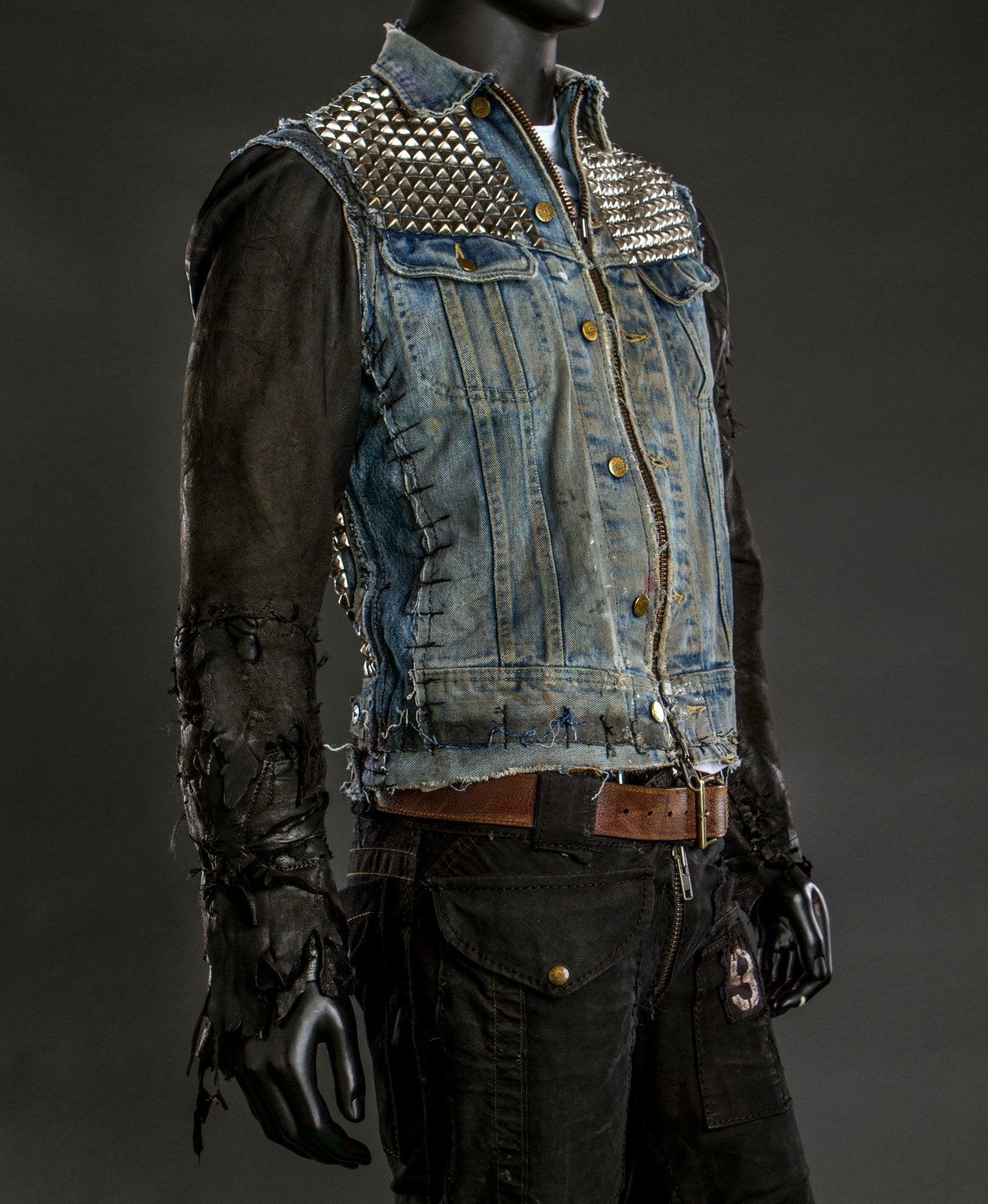 Texas Hell Upcycled Denim Jacket - junkerdesigns