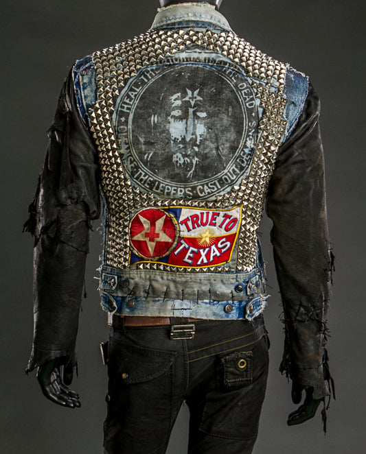 Texas Hell Upcycled Denim Jacket - junkerdesigns